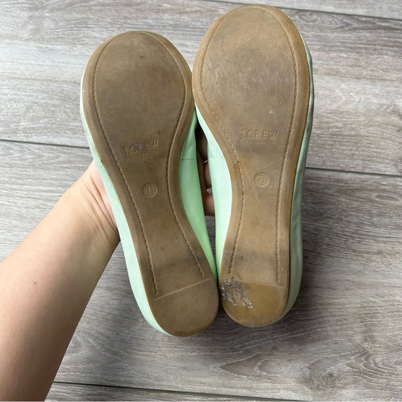 J. Crew Sage Green Soft Leather Ballet Flats - Picture 8 of 15